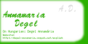 annamaria degel business card
